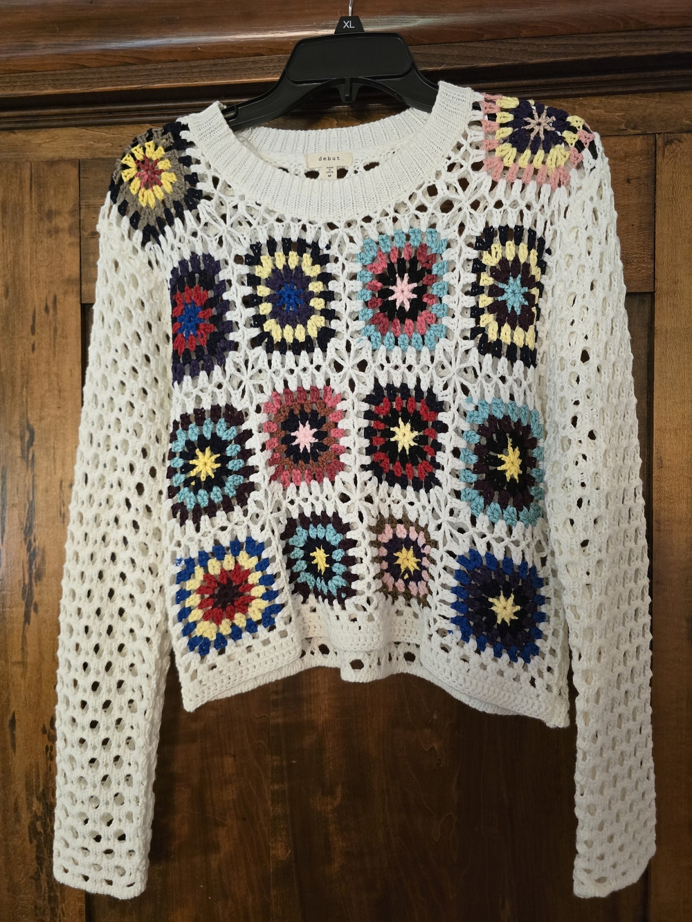 debut Cream Open-Knit Sweater